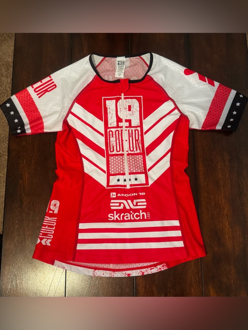 Coeur Team 19 Sleeved Triathlon Aero Top Large